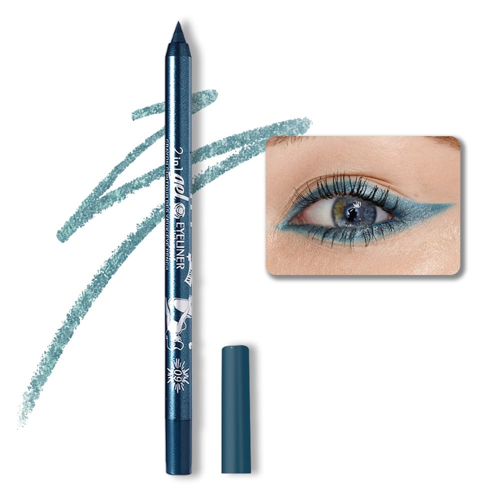 Kaely Chill Blue Waterproof Gel Eyeliner Pencil - Smudge Proof, Long Lasting Eye Makeup