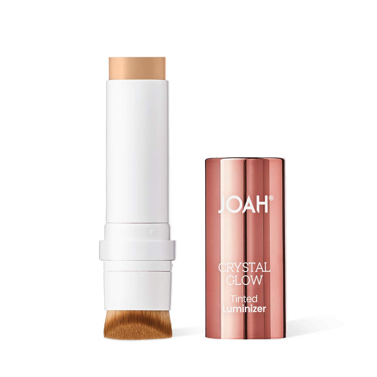 JOAH Highlighter Stick - Crystal Glow Luminizer with Built-In Brush, Vanilla, 1 Count