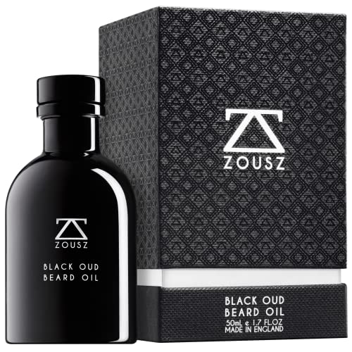 Zousz Beard Oil For Men - Black Oud & Sandalwood, Vegan, Non-Greasy, 50Ml Luxury Gift