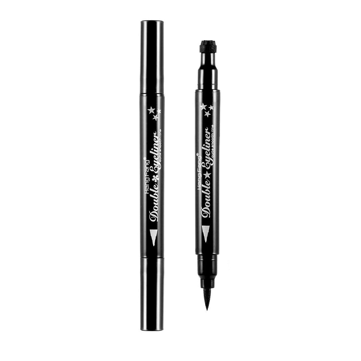 Pinkiou 2-In-1 Liquid Eyeliner Pen Stamp, Super Slim Gel, Waterproof, High Pigment, Star