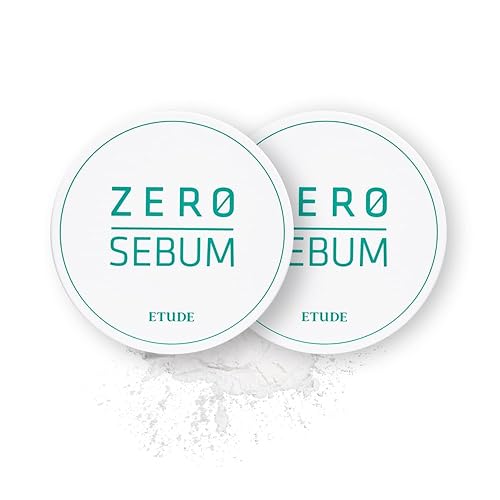 Etude Zero Sebum Drying Powder Duo Set - 0.14Oz, Lightweight Oil Control, Korean Makeup