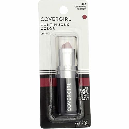 Covergirl Continuous Color Lipstick 420 Iced Mauve - Purple, 0.13 Oz, Long-Lasting