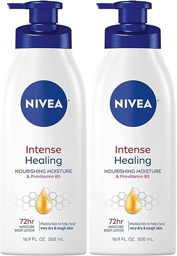 Nivea Intense Healing Body Lotion, 72 Hour Moisture For Dry Skin, 16.9 Fl Oz, Pack Of 