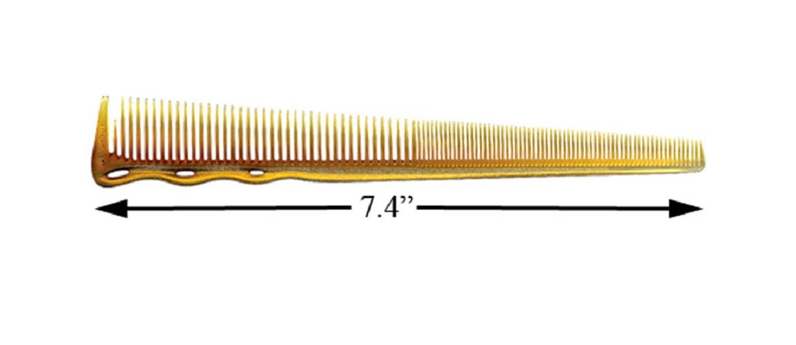 YS Park 234 Short Hair Design Comb - Camel, 1 Count, Polyetherimide Plastic