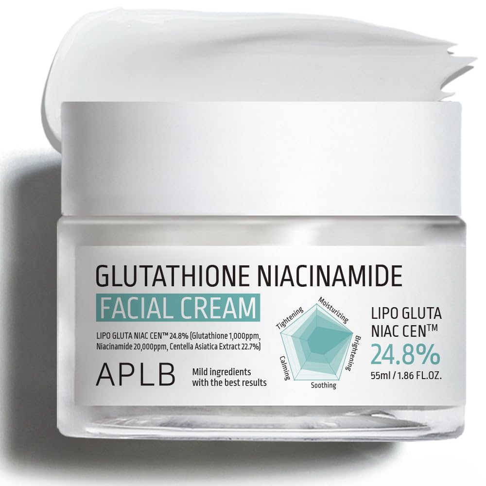 Aplb Glutathione Niacinamide Facial Cream 1.9 Fl Oz | Deep Hydration & Skin Elasticity Boost