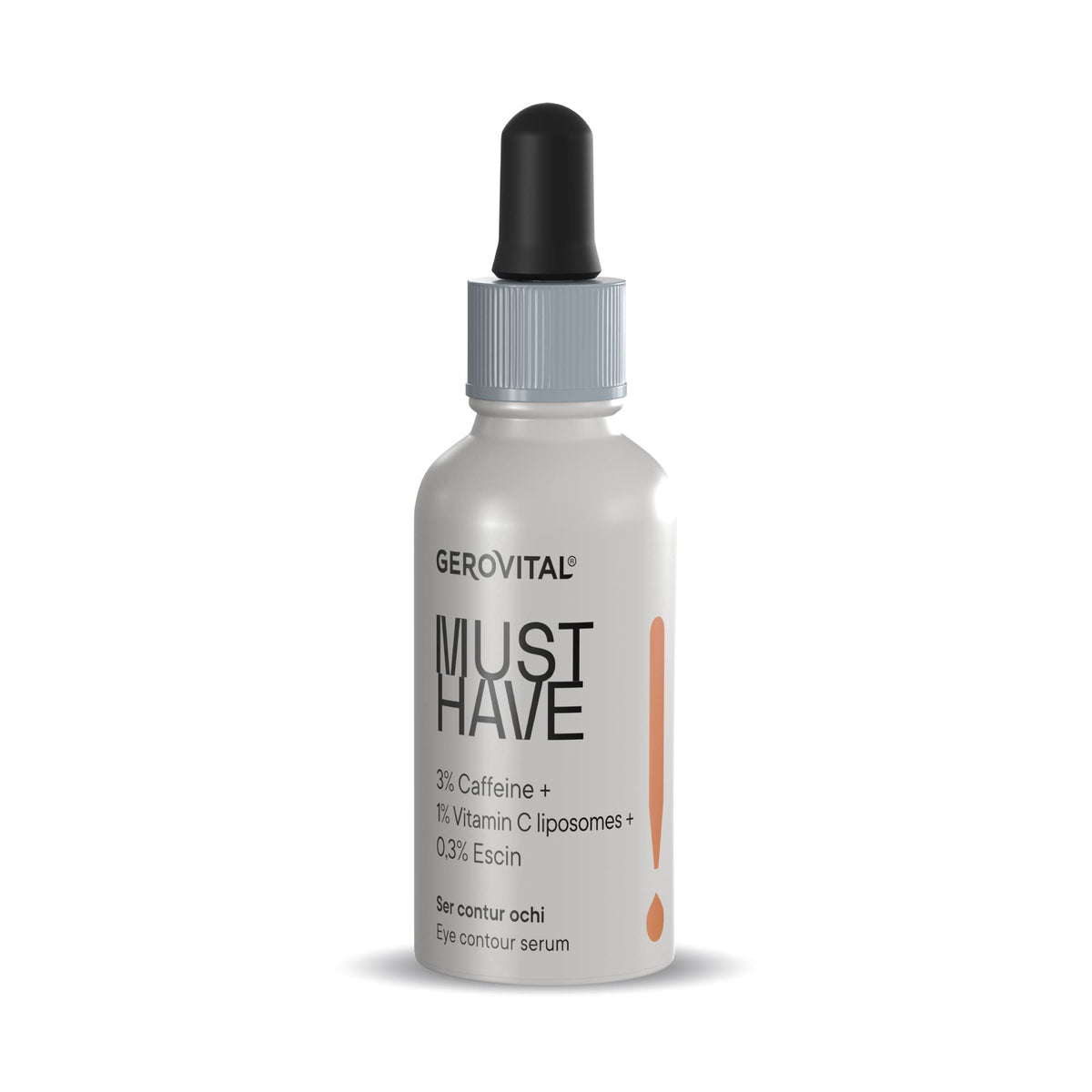 Gerovital Eye Contour Serum With Caffeine & Vitamin C, Reduces Dark Circles & Wrinkles, 30Ml