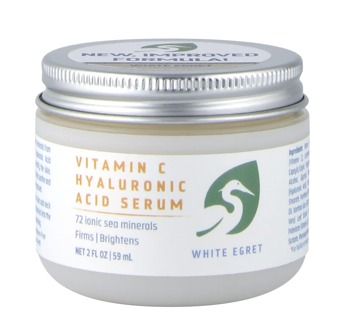 White Egret Radiant Glow Hyaluronic Acid Serum With Vitamin C - 2 Fl Oz, Anti-Aging Skincare