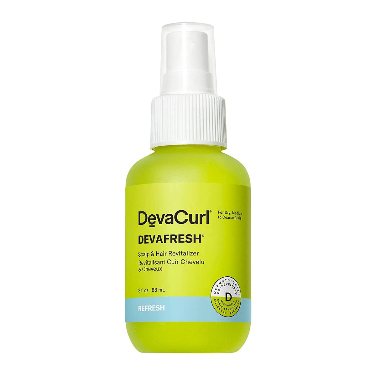 DevaCurl DevaFresh Scalp & Hair Revitalizer, 3 fl oz - Refreshing Scalp Treatment