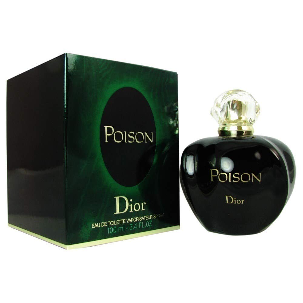 Dior Poison Women'S Eau De Toilette Spray, 3.4 Fl Oz - Elegant Black Glass Bottle