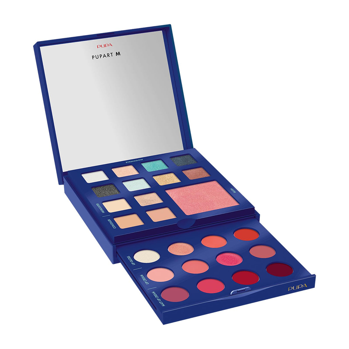 Pupa Milano Pupart M Makeup Palette 004 Blue - Blush, Concealer, Highlighter, Eyeshadow, Lip Gloss