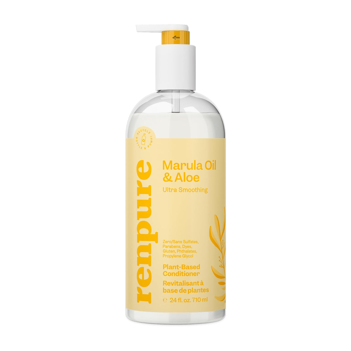 Renpure Marula Oil & Aloe Conditioner, 24 Fl Oz - Paraben Free, Hydrating For Dry, Frizzy Hair