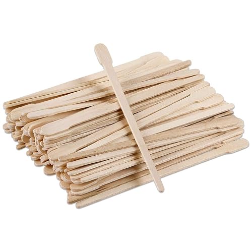 Pana Beauticom Premium Wood Sticks - 500Pcs Cuticle Pusher & Wax Spatula Applicator (3.5&quot;)