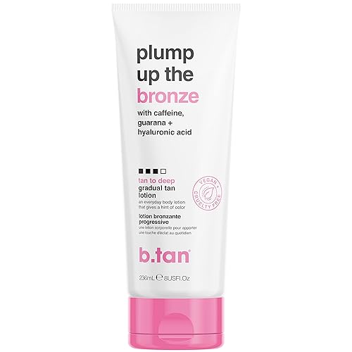 B.Tan Dark Gradual Self Tanning Lotion - Hyaluronic Acid, Everyday Glow, 8 Fl Oz