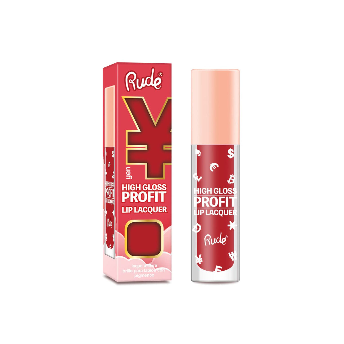 Rude High Gloss Profit Lip Lacquer - Yen Lip Gloss For Women, 0.141 Oz