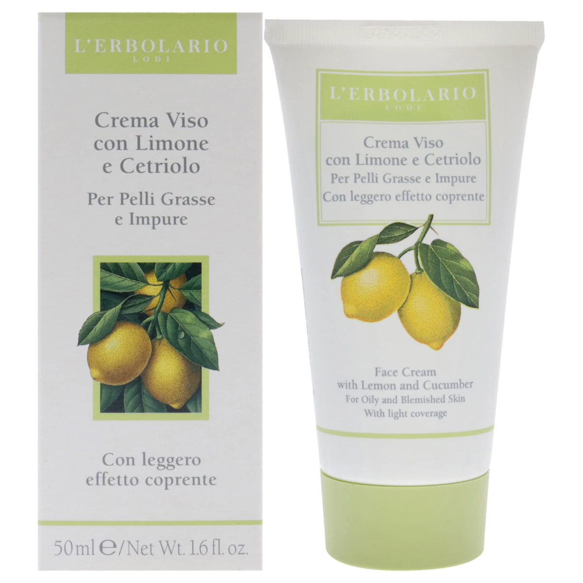 Face cream With Lemon and cucumber by LErbolario for Unisex  16 oz cream