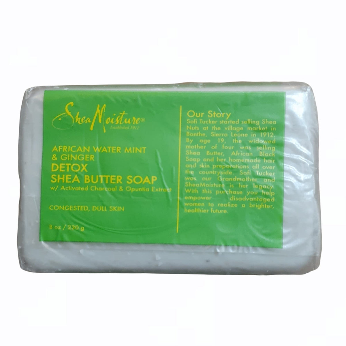 Sheamoisture Detox Shea Butter Bath Soap For Sensitive Skin, 8 Oz - African Water Mint