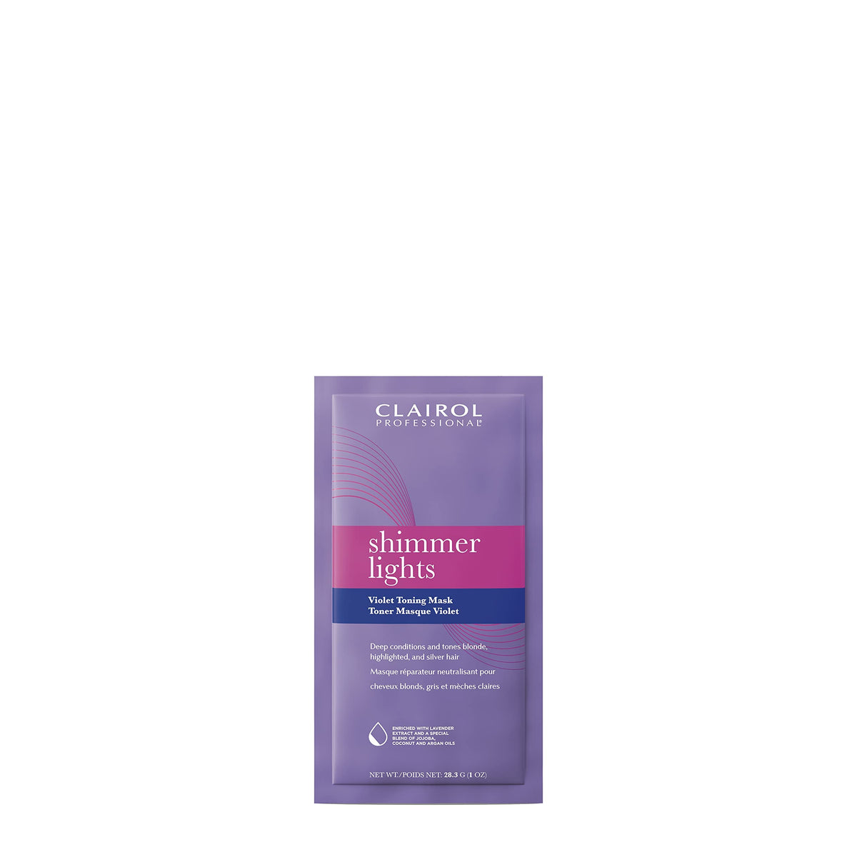 Clairol Professional Shimmer Lights Violet Toning Mask - 30mL for Bright, Vibrant Hair