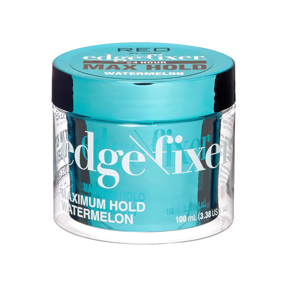 Red By Kiss Edge Fixer Gel - 24Hr Max Hold, Non-Flaking, Biotin Infused, Watermelon, 3