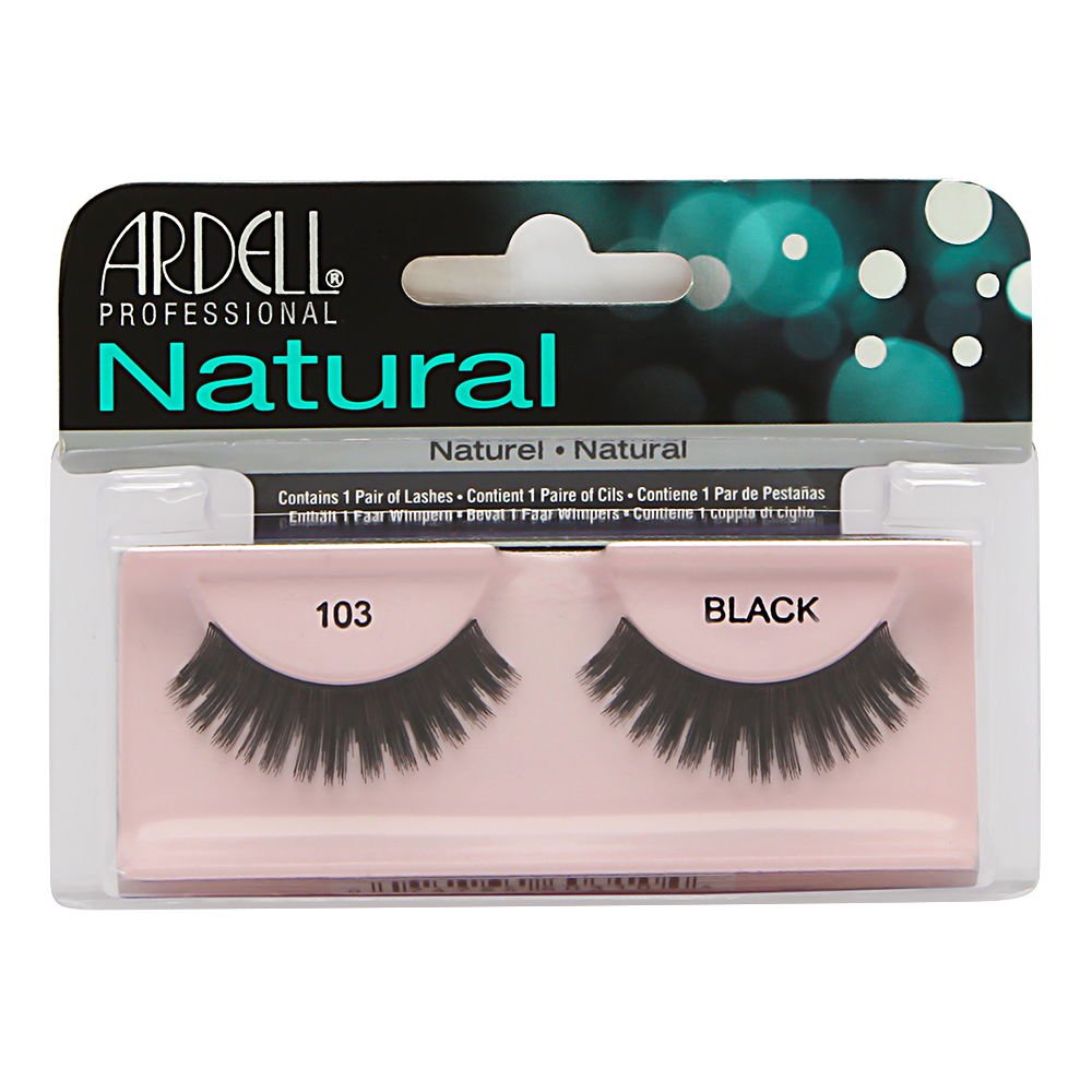 Ardell 103 Black Eyelashes - Pack Of 1, Natural Look, False Lashes, Black Color