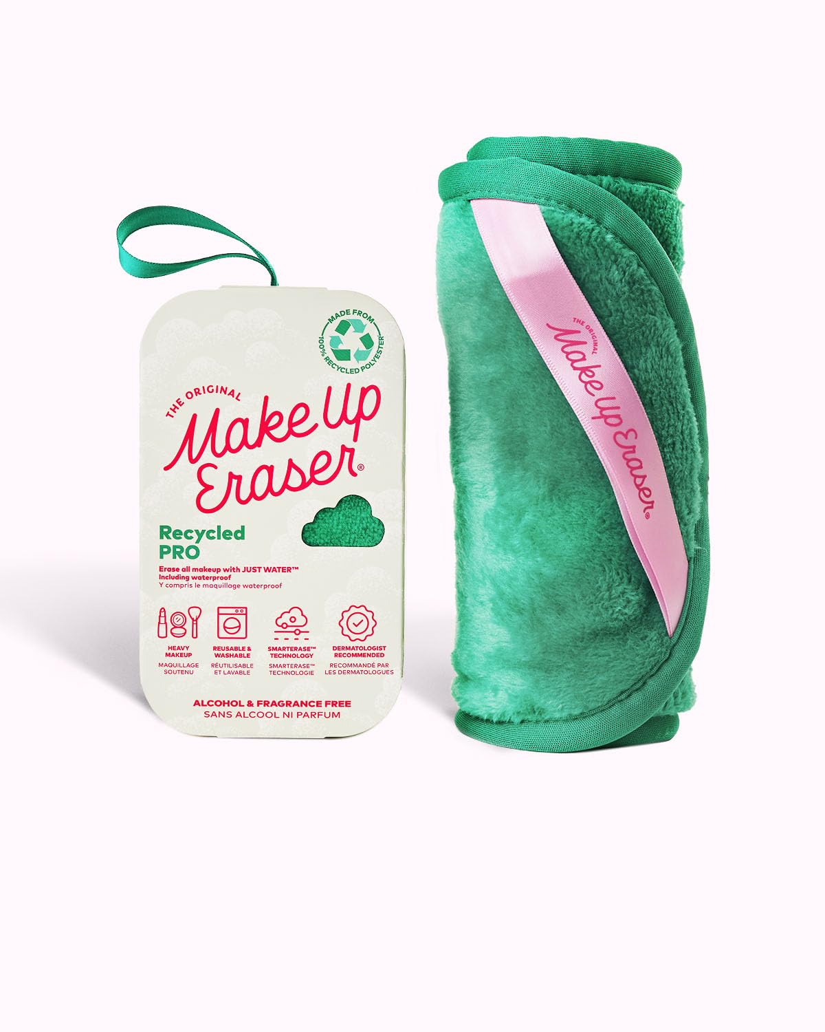 Makeup Eraser Pro - Green Makeup Remover Cloth, Cleans Waterproof Makeup With Water, 1Ct.