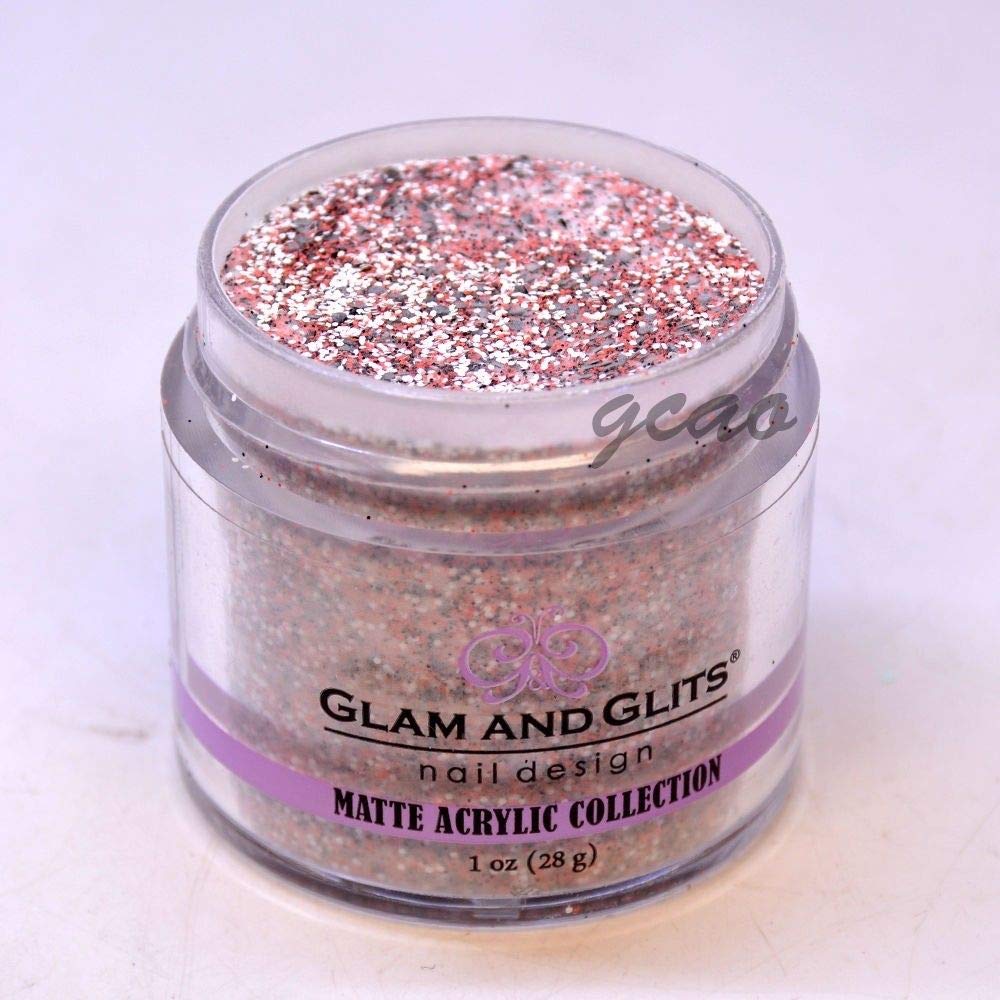 Glam And Glits Acrylic Powder 1 Oz - Pumpkin Pie, Pink Color, Mat628