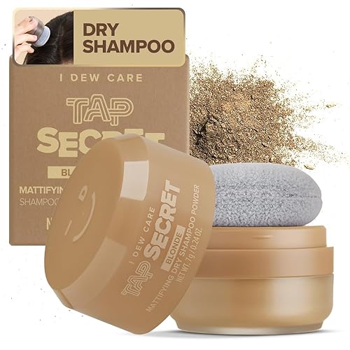 I Dew Care Biotin Hair Root Touch Up Powder Dry Shampoo, Tap Secret Blonde, 0.24 Oz.