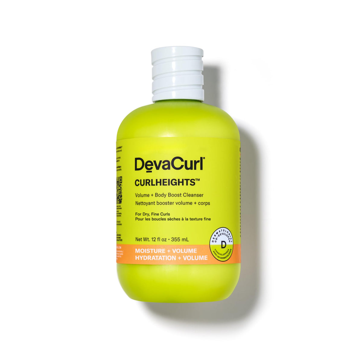 Devacurl Curlheights Volume + Body Boost Cleanser - 12 Oz, Green, For Voluminous Curls