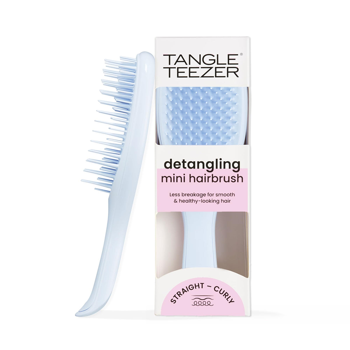 Tangle Teezer Mini Hairbrush - Ultimate Detangler, Reduces Breakage, Digital Lavender, All Hair Types