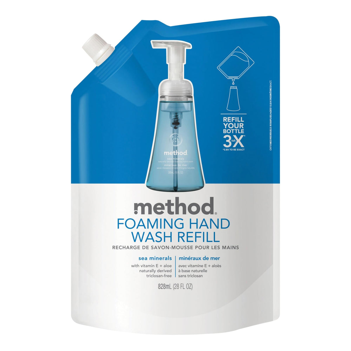 Method Foaming Hand Soap Refill, Sea Minerals, Biodegradable, 28 Fl Oz - Pack Of 1