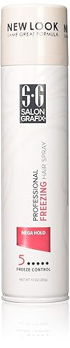 Salon Grafix Mega Hold Freezing Hair Spray, 10 oz (Pack of 3) - Strong Hold & Long Lasting