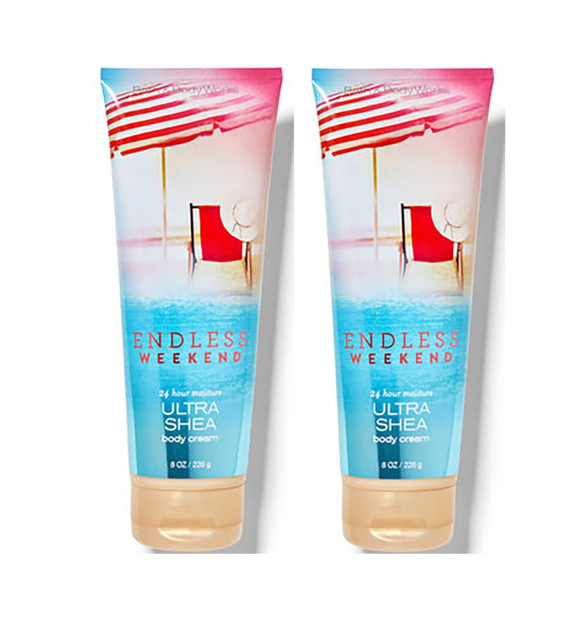 Bath & Body Works Endless Weekend Hydration Cream, 8 Fl Oz, 2-Pack - Moisturizing Body Cream