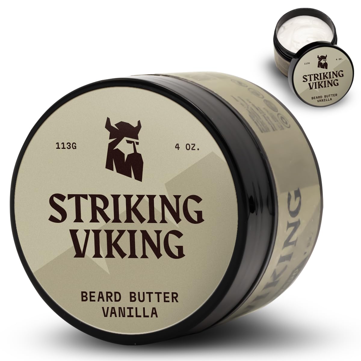 Striking Viking Beard Butter - 4Oz Non-Greasy Moisturizer With Natural Vanilla Ingredients