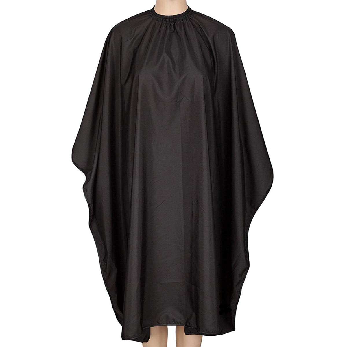 Iusmnur Professional Barber Cape - Waterproof Hair Cutting Cape With Adjustable Clip, Black 55X63&quot;