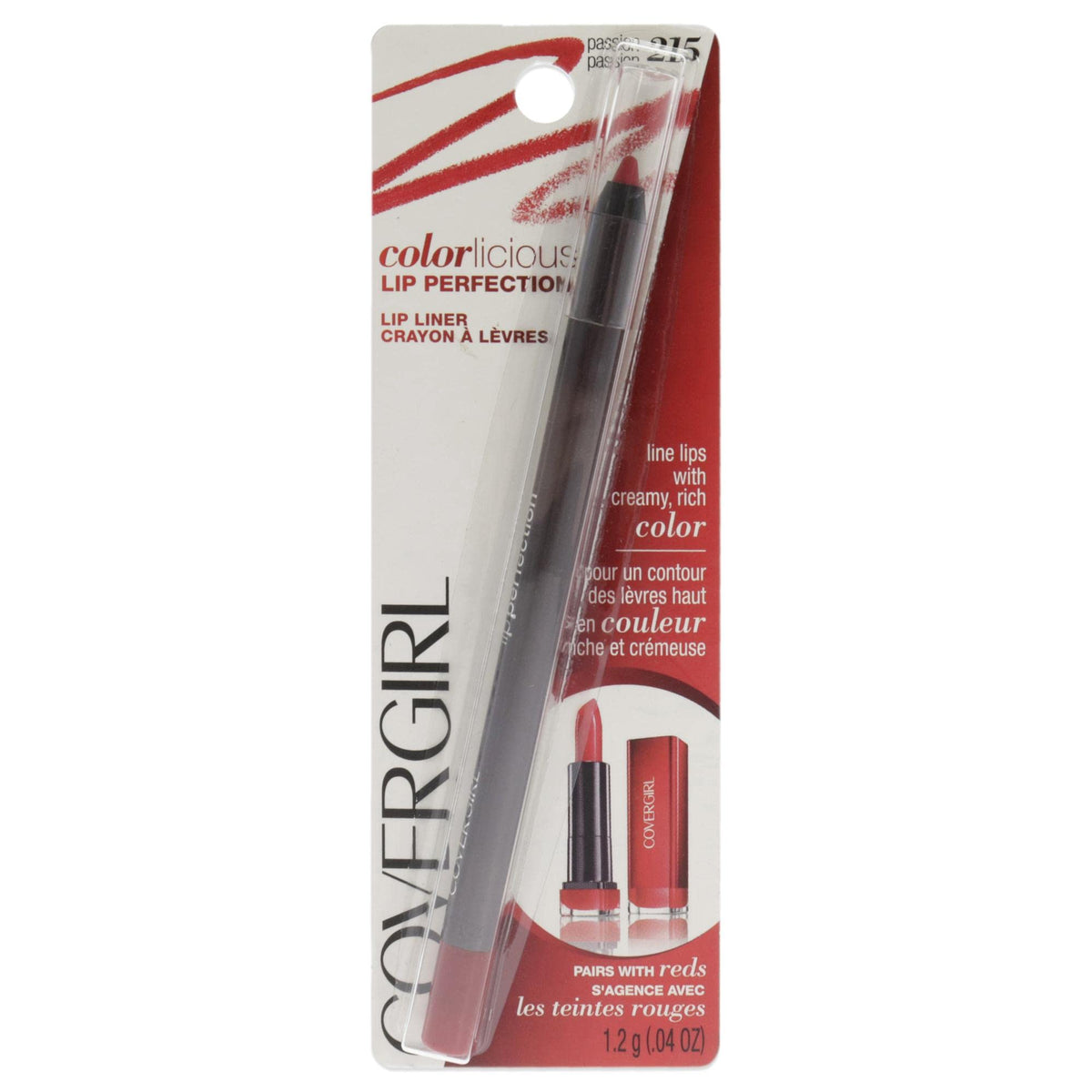 COVERGIRL Colorlicious Lip Perfection Lip Liner Passion  04 oz packaging may vary