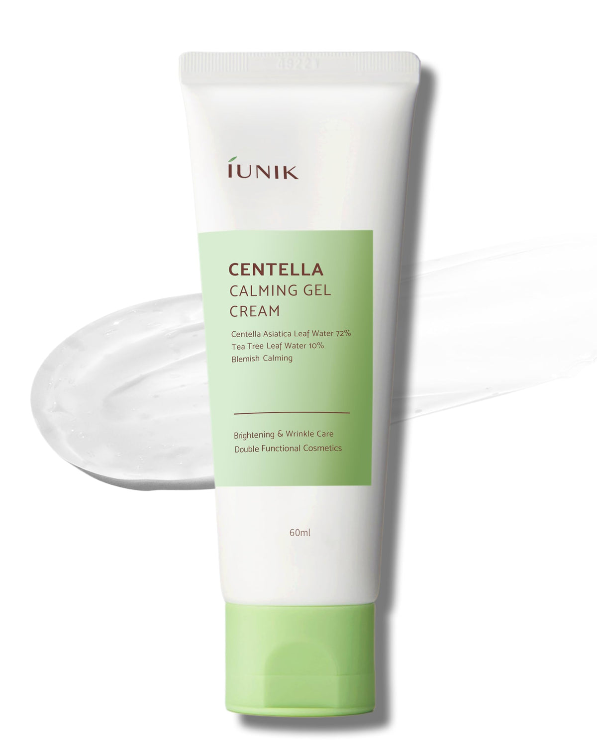 Iunik Centella 70% Calming Gel Cream, 2.02 Fl Oz - Vegan Acne & Rosacea Care For O