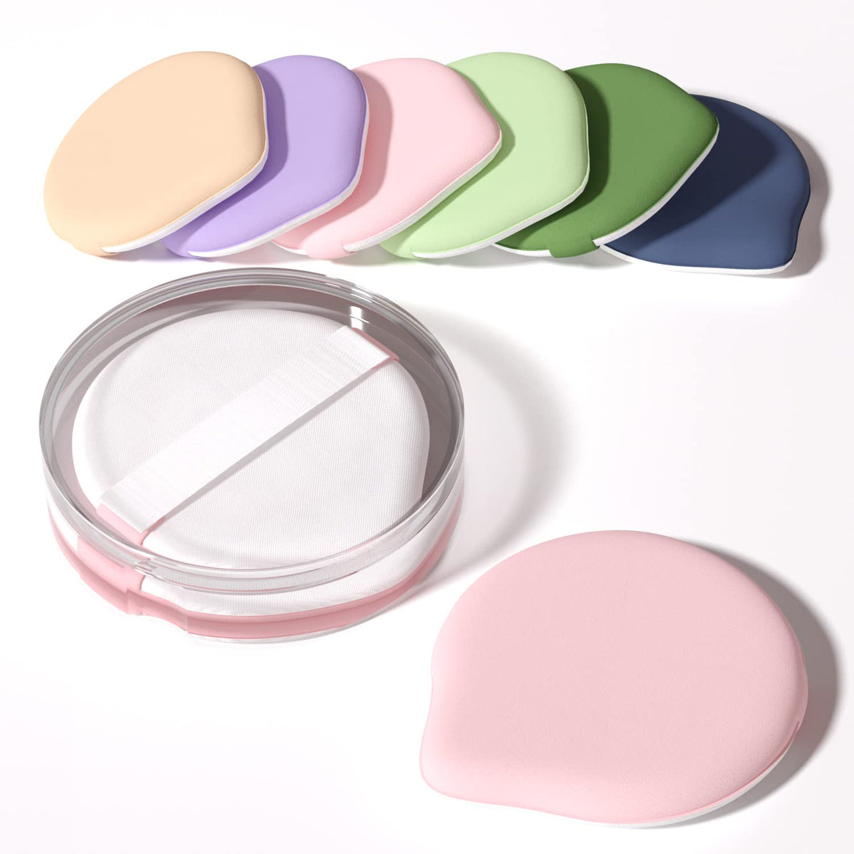 Mohope 8Pcs Air Cushion Makeup Puffs Set - Latex-Free Blending Sponge For Liquid & Powder