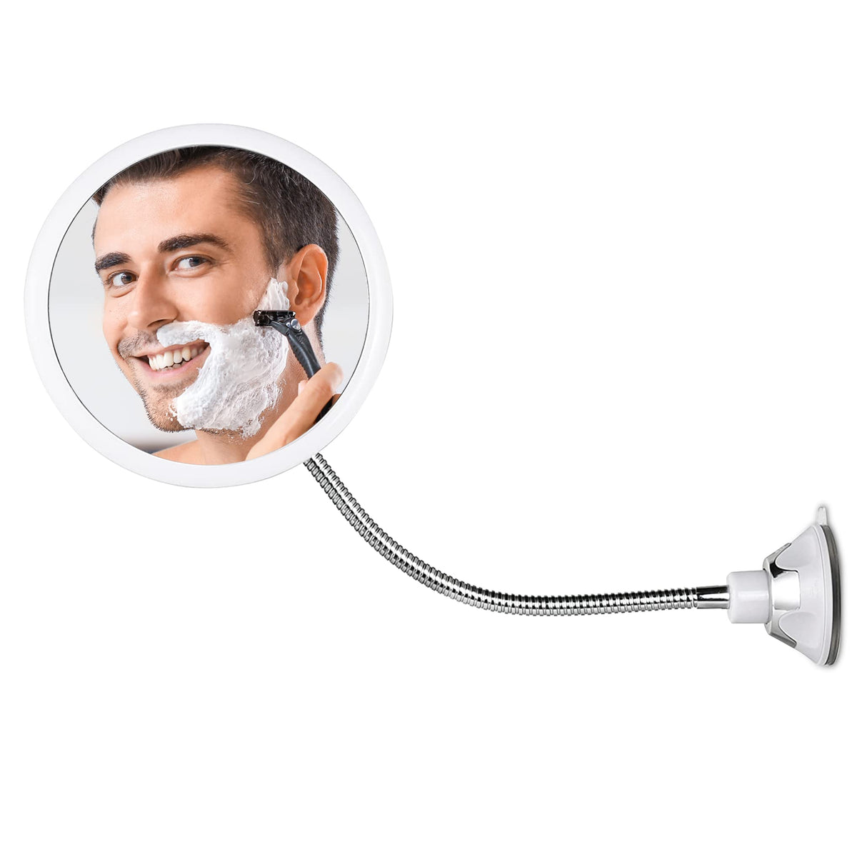 Mirrorvana Fogless Shower Mirror - 6.7&quot; Shatterproof, Adjustable Gooseneck, 360°