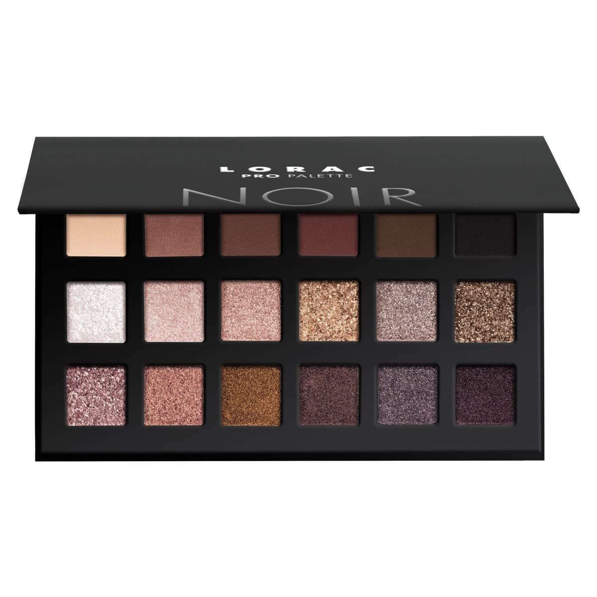 Lorac Pro Matte & Shimmer Eyeshadow Palette, Noir - Vegan, Cruelty-Free, 0.56 Oz Compact