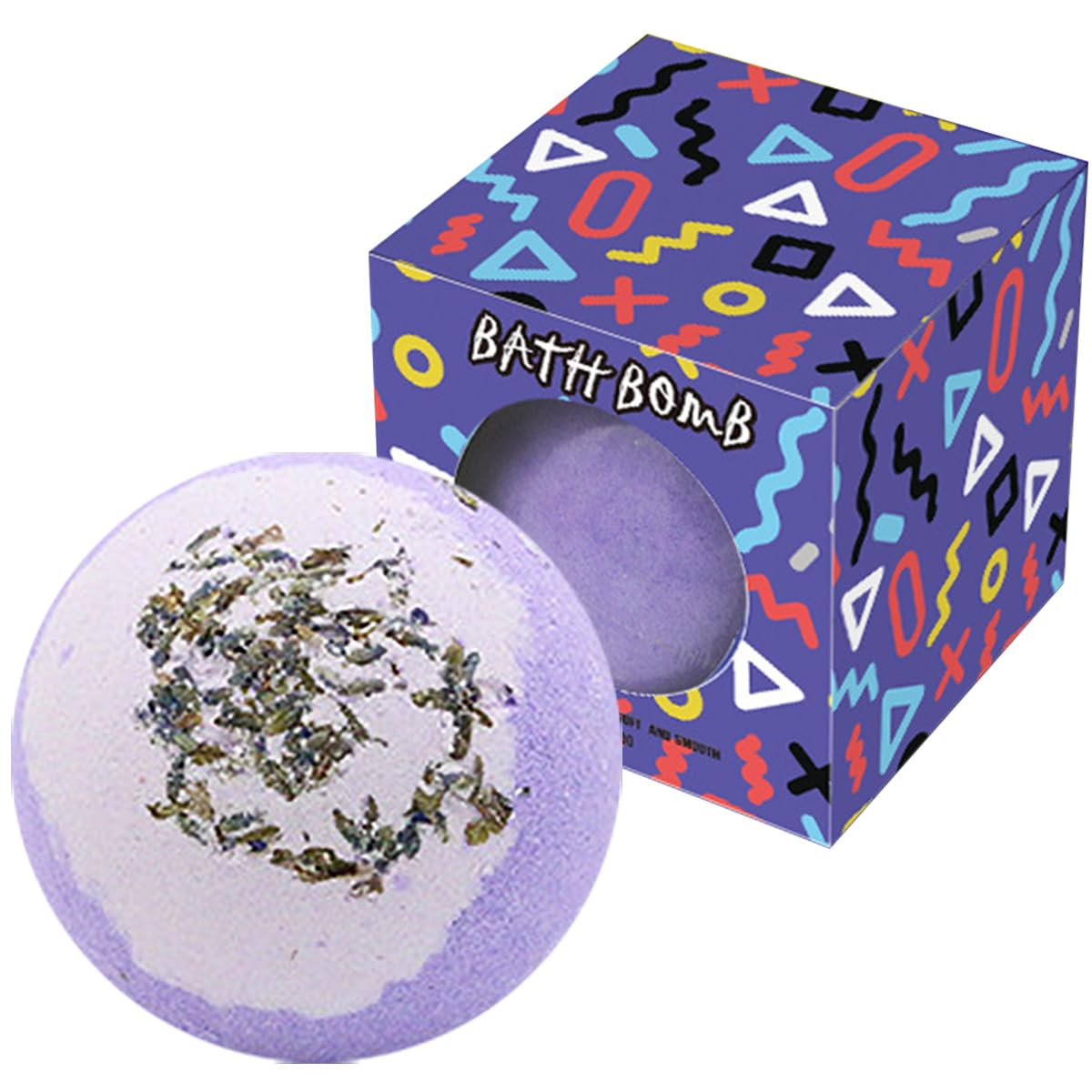 Kastu Lavender Dried Flower Bath Salt Balls - Fizzy Spa Relaxation Gift For Men & Women