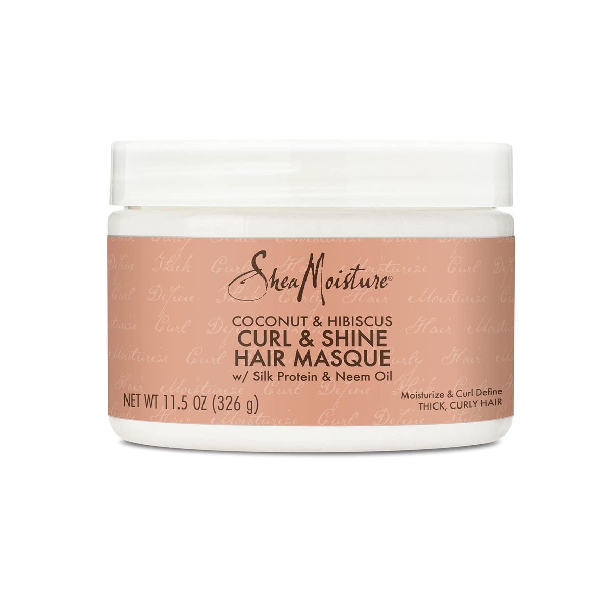 Sheamoisture Coconut & Hibiscus Hair Mask For Dry Curls, 11.5 Oz With Shea Butter