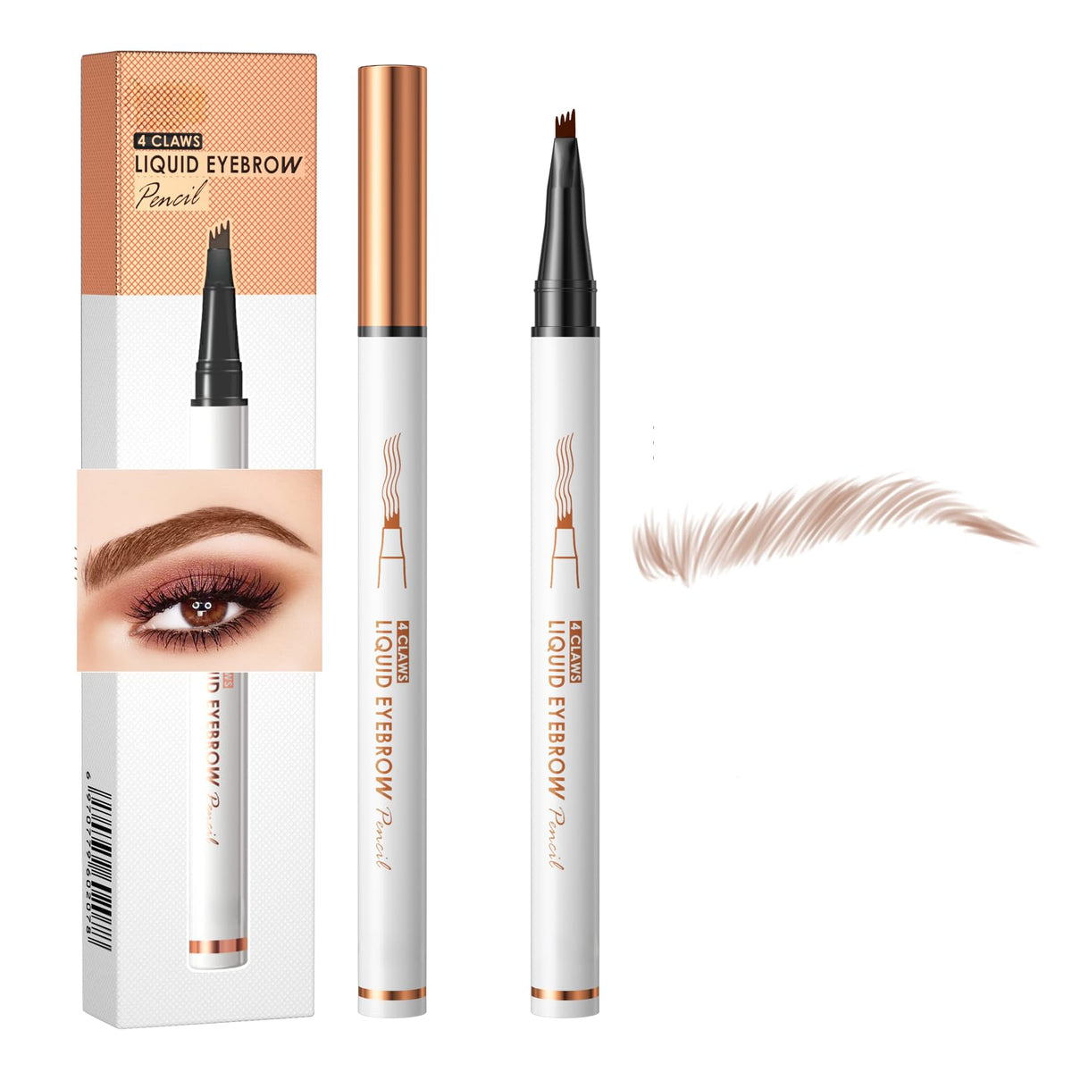 Yulinlon Q707 Waterproof Eyebrow Pencil - Long-Lasting Light Brown Brow Pen For Defined Brows