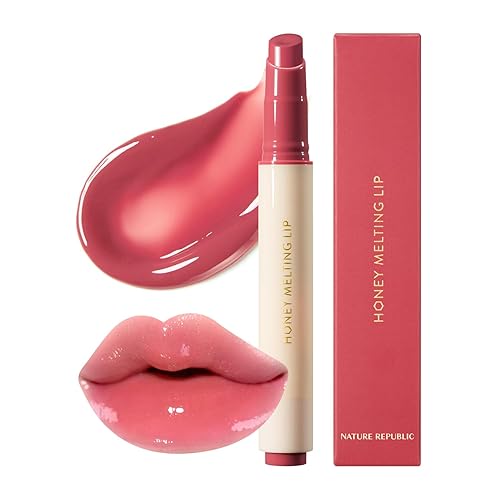 Nature Republic Honey Melting Lip Stick 03 Berry - Glossy Tint & Balm For Soft Lips