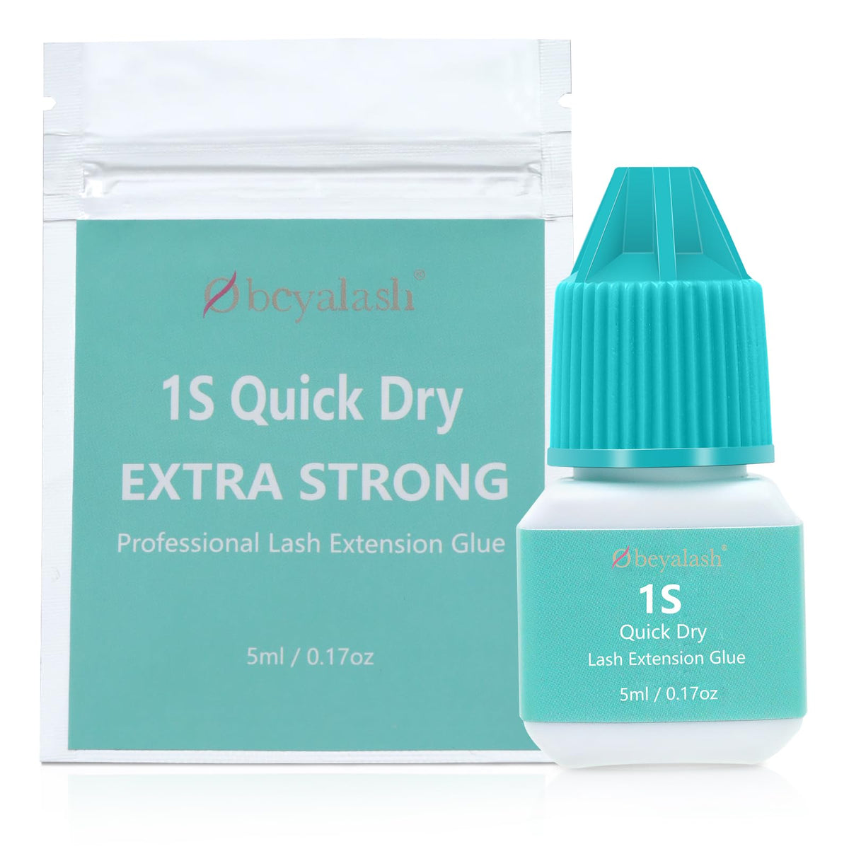 Obeyalash Waterproof Eyelash Glue for Lash Extensions - Strong, Quick Dry, 5ml, 8 Week Hold