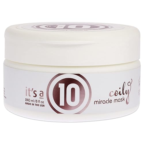 It'S A 10 Coily Miracle Mask, 8 Oz - Unisex Hair Treatment For Curly Hair Care