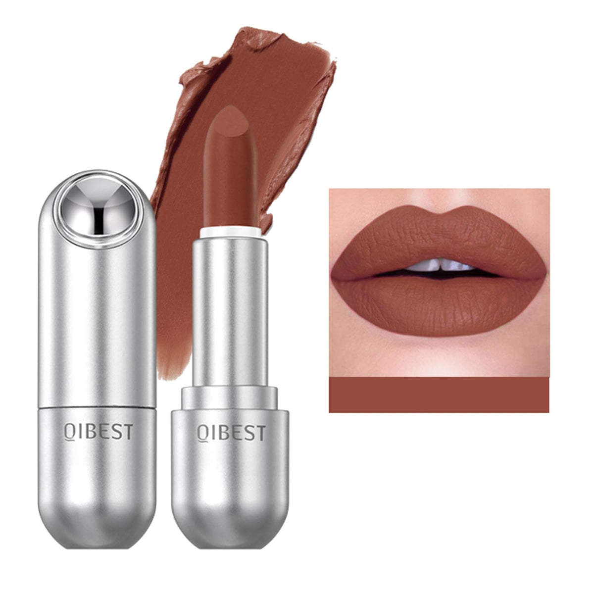 Dlzzrs Vintage Matte Lipstick, Long-Lasting Waterproof Red Brown, 1.05 Fl Oz, Non-Stick Cup