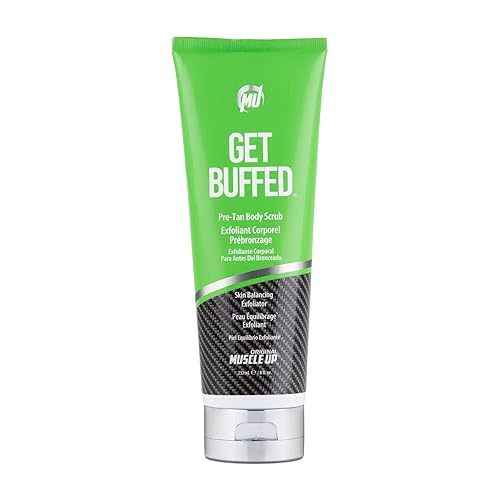 Pro Tan Get Buffed Pre-Tan Body Scrub - 8 Oz Skin Balancing Exfoliator, Ph Balance