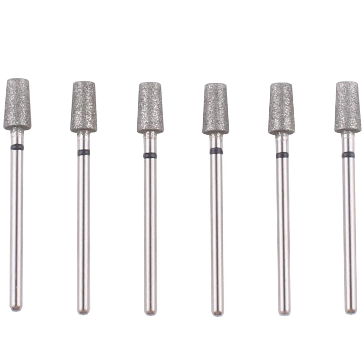 Mzcmsl 6Pcs Diamond Nail Drill Bits Set, Tapered Barrel, 3/32 Shank For Manicure