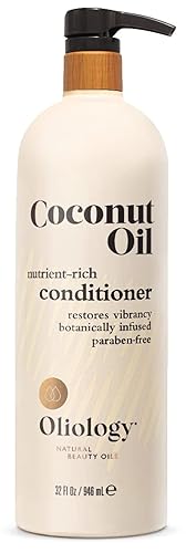 Oliology Coconut Oil Conditioner - Hydrates, Repairs & Softens Damaged Hair, 32 fl oz