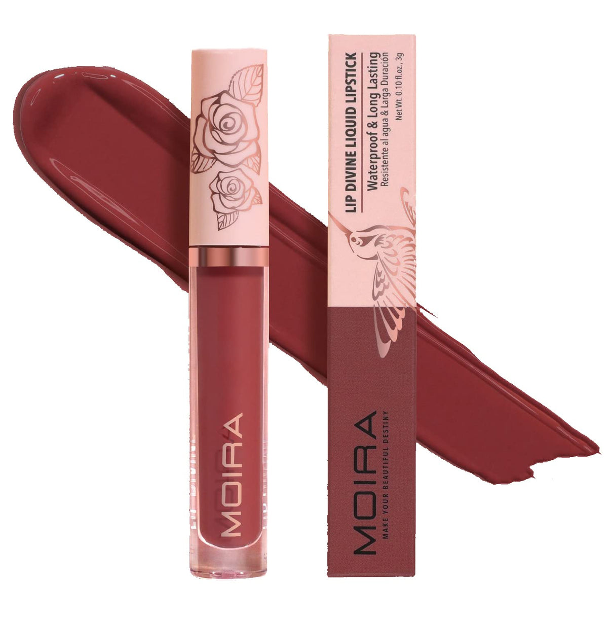 Moira Lip Divine Liquid Lipstick - Rogue, 1 Fl Oz, Long-Lasting Color, Highly Pigmented