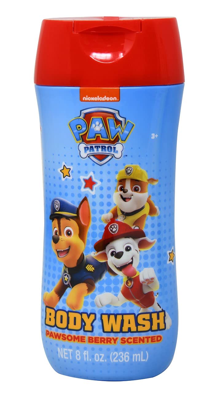 Centric Brands Paw Patrol Kids Body Wash - Pawsome Berry-Scented, 8 Fl Oz, Fun Shower Soap